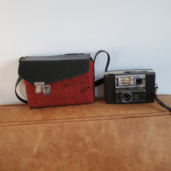 Other Vintage Camera With Vintage Retro Camera Bag Photoprop Poshmark